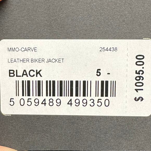 NWT Ted Baker London Men’s Ovine Leather CARVE Biker Jacket Blk Sz XL MSRP $1095 - Picture 17 of 17